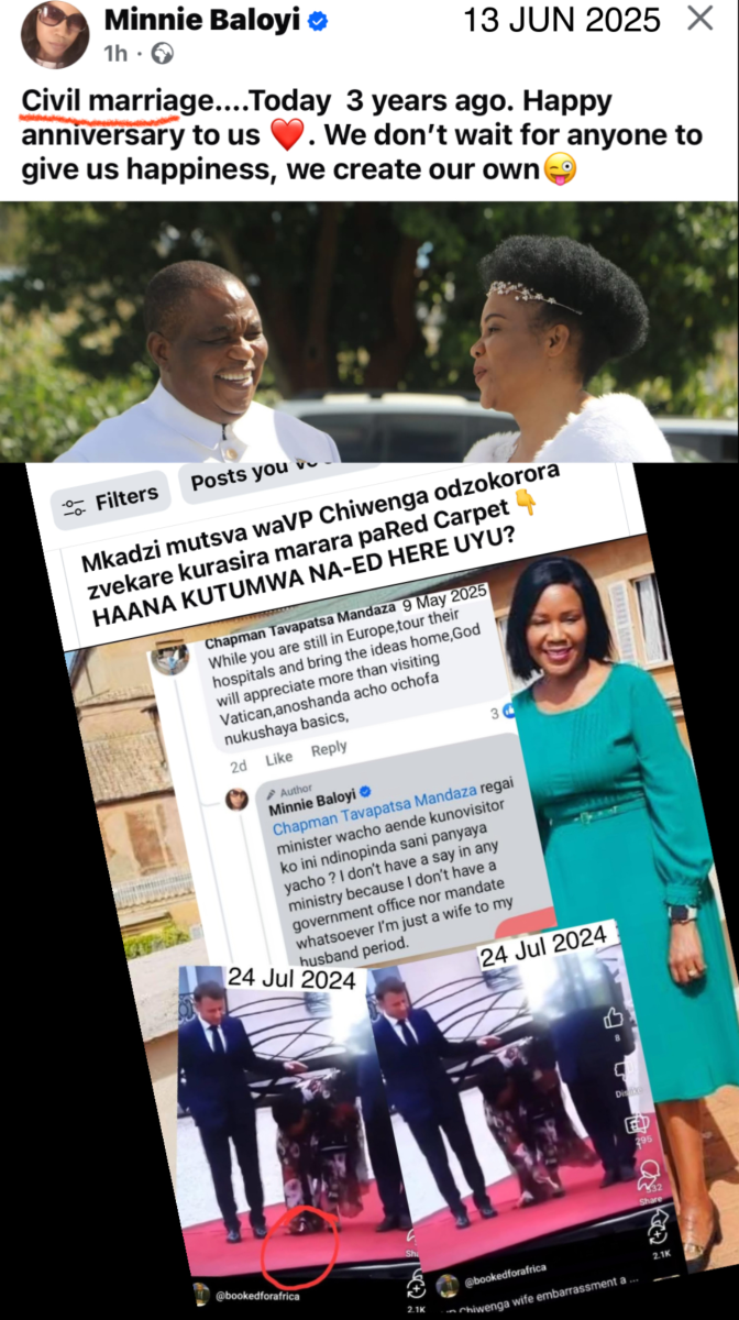 But Why Does VP Chiwengas Wife Appear Fidgeting Screaming Civil Marriage ZimEye