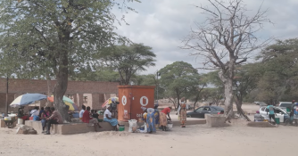 Old Women Start Repairing Badly Damaged Victoria Falls Road