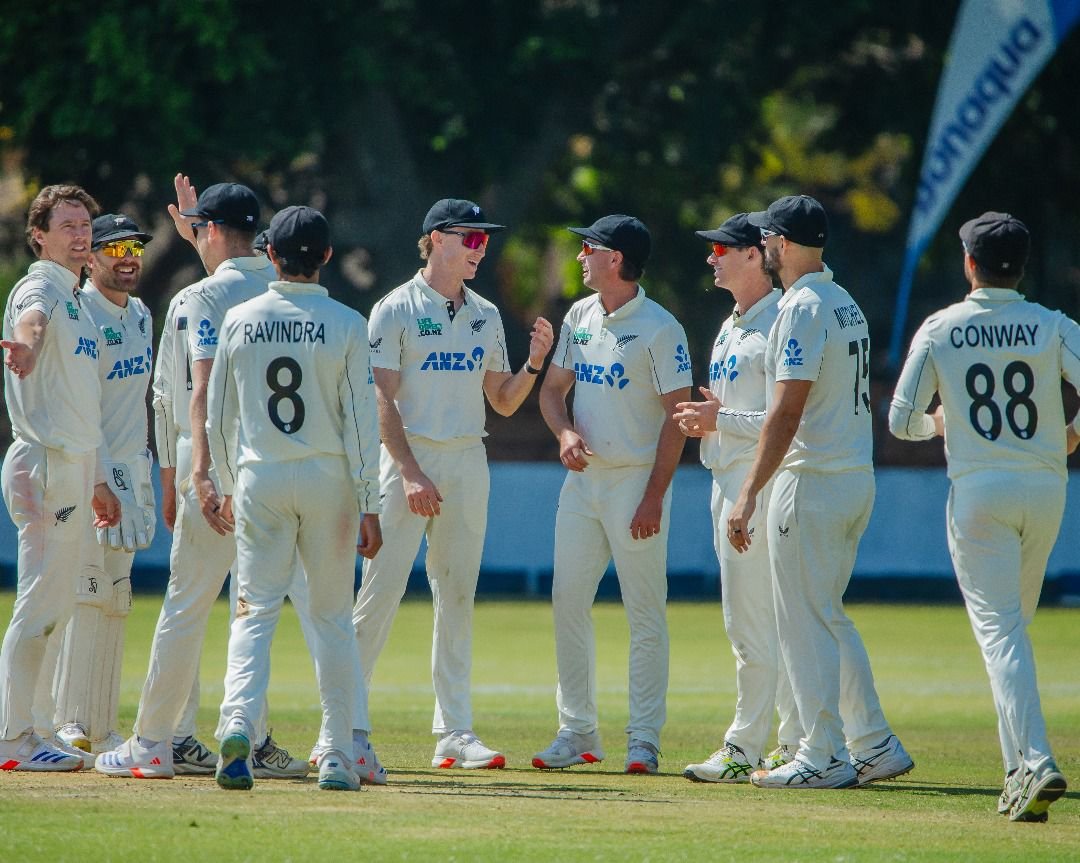Triple daddy centuries spectacle Conway Ravindra and nicholls lead New Zealands charge