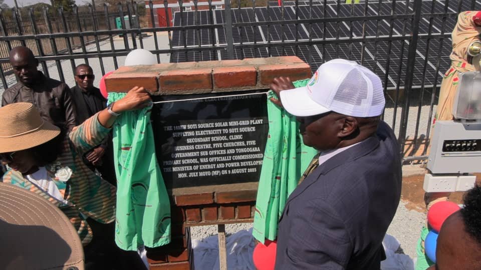 NEW Minister Moyo commissions Soti Source solar project