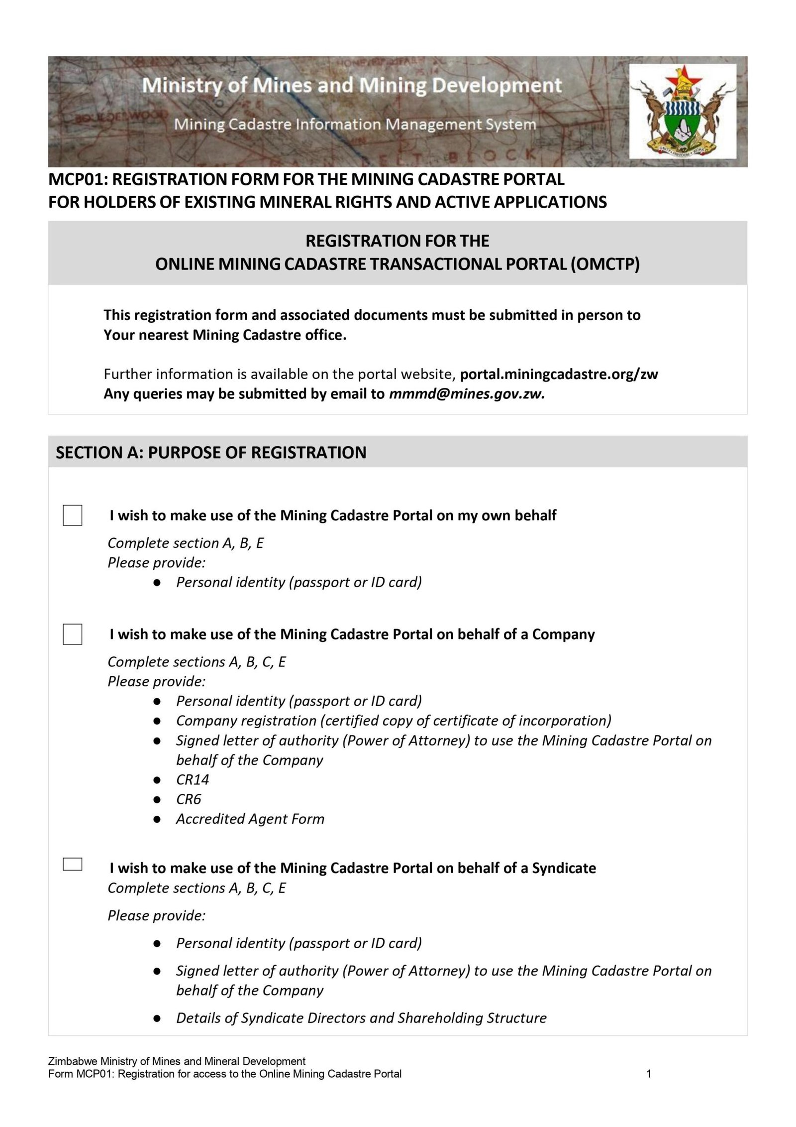 Zimbabwe progresses on the Mining Cadastre submit your information
