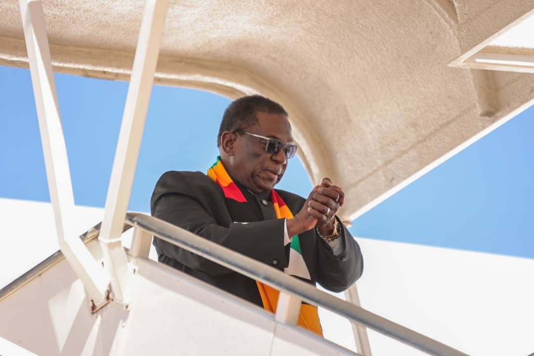 President Mnangagwa leaves Kenya