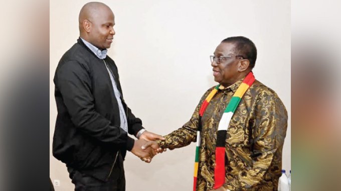 Lets stand together intimes of adversity President ZimAid donates relief to Cyclone Chido survivor