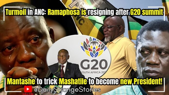 Ramaphosa’s plan to step down after G20 summit: ANC in turmoil, Mantashe wants to trick Mashatile