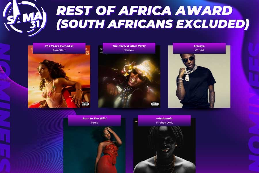 SAMA 31: Rest of Africa Award Nominees Spotlight Continental Excellence