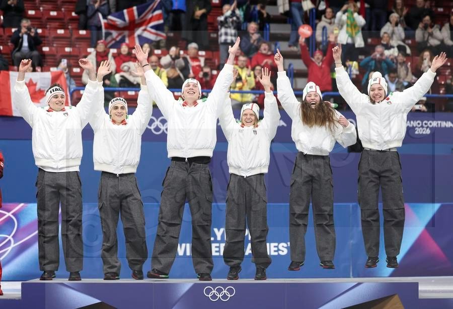Italy claims gold in short track mixed