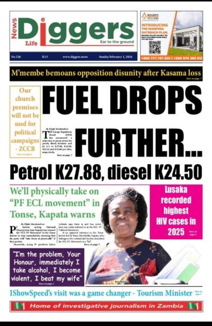 ERB cuts fuel pricesTHE Energy Regulation Board (ERB) has announced a reduction in pump prices for petrol, diesel, kerosene and jet A-1 to K27.88, K24.50, K22.24 and K23.80…….