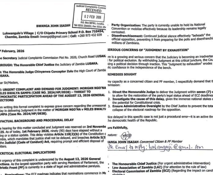 PF REPORTS JUDGE  TO JCC FOR FAILURE TO DELIVER JUDGMENTS