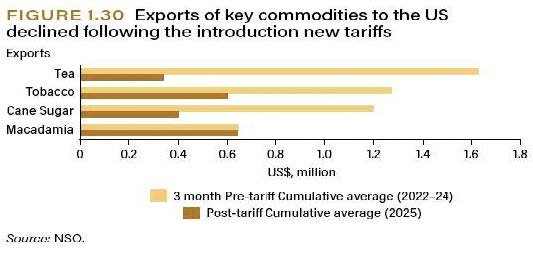 MW exports fell on US tarrifs