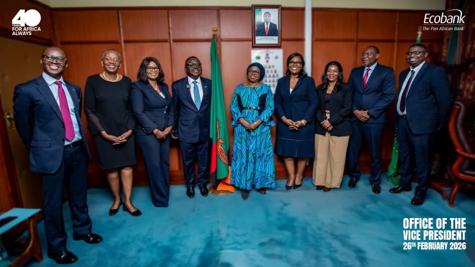 Vice president Nalumango commends Ecobank Zambia for supporting national development
