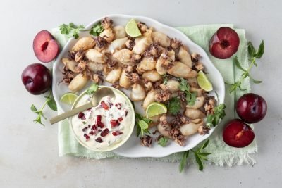 Brighten up your summer dining with stone fruit and seafood