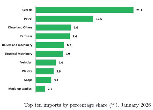 Trade gap widens 129%to K589bn in Jan—NSO