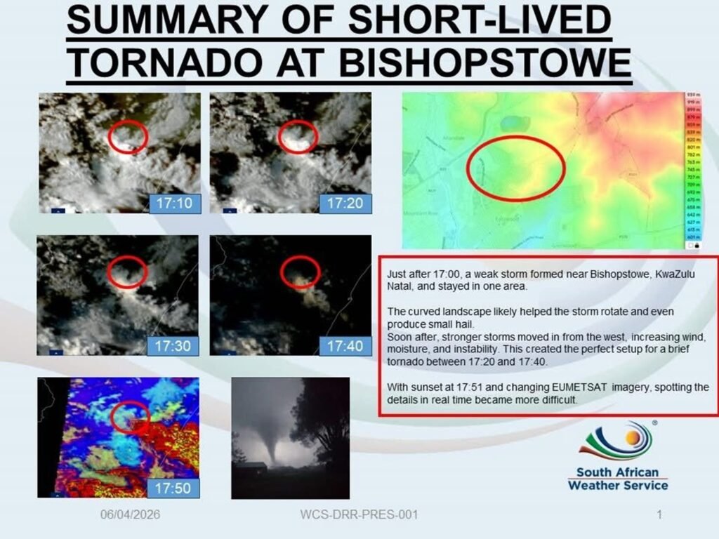 Tornado confirmed in Bishopstowe as KZN enters April storm period